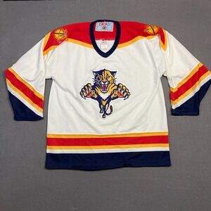 Vintage 90s Florida Panthers Jersey Mens Large NHL Hockey CCM Maska